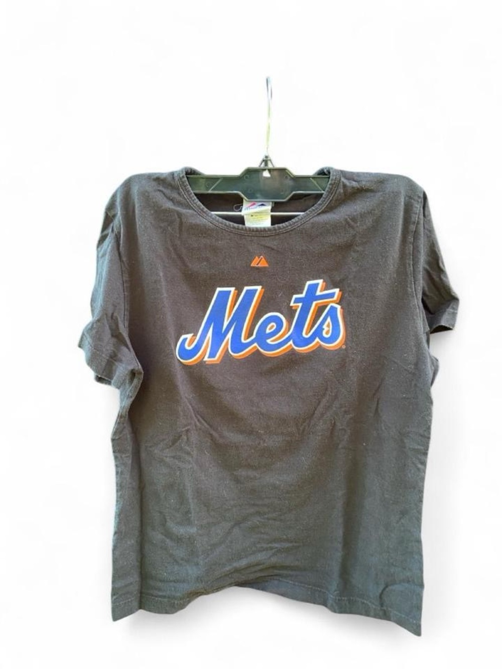 Vintage Black Cotton Majestic MLB New York Mets T-shirt Women’s size L